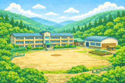 山間部の中学校
