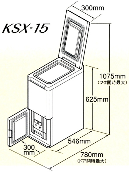 静岡製機保冷米びつ「愛妻庫」KSX-15（白米15ｋｇ用)｜日本製